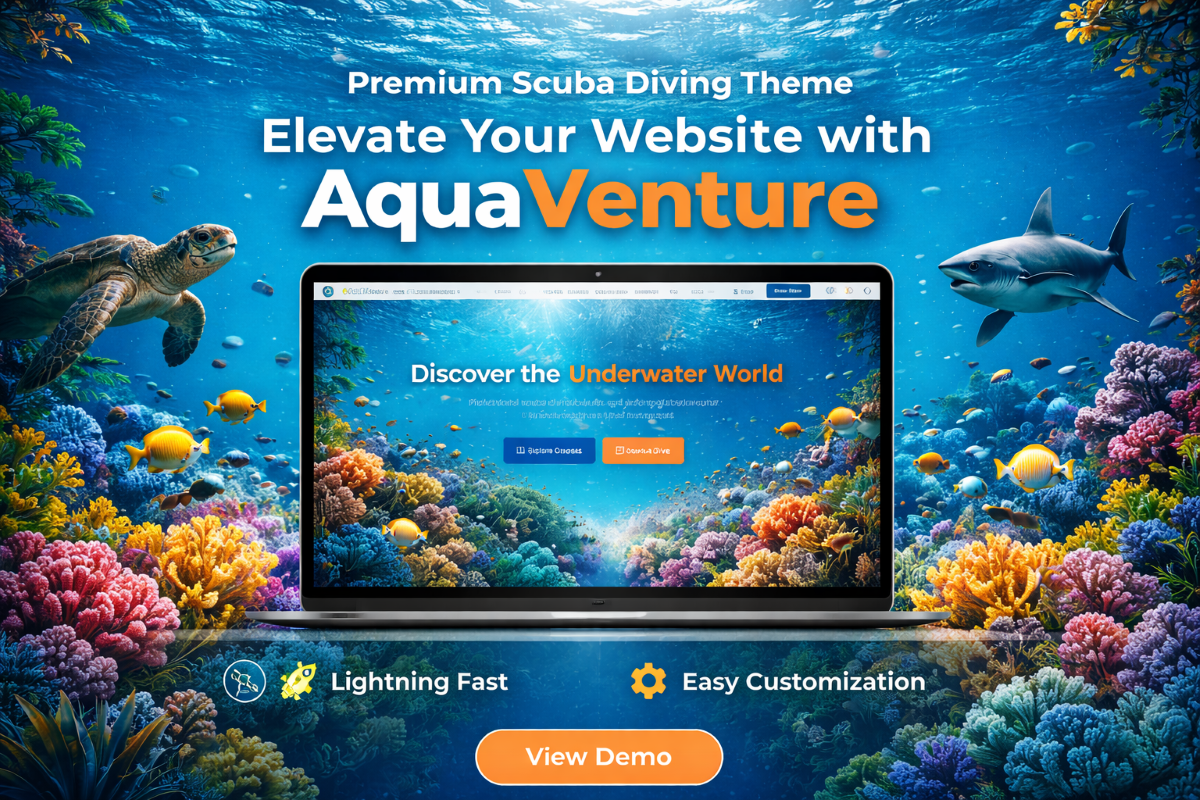 Aquaventure Scuba Diving Theme — tema Astro JS Themes